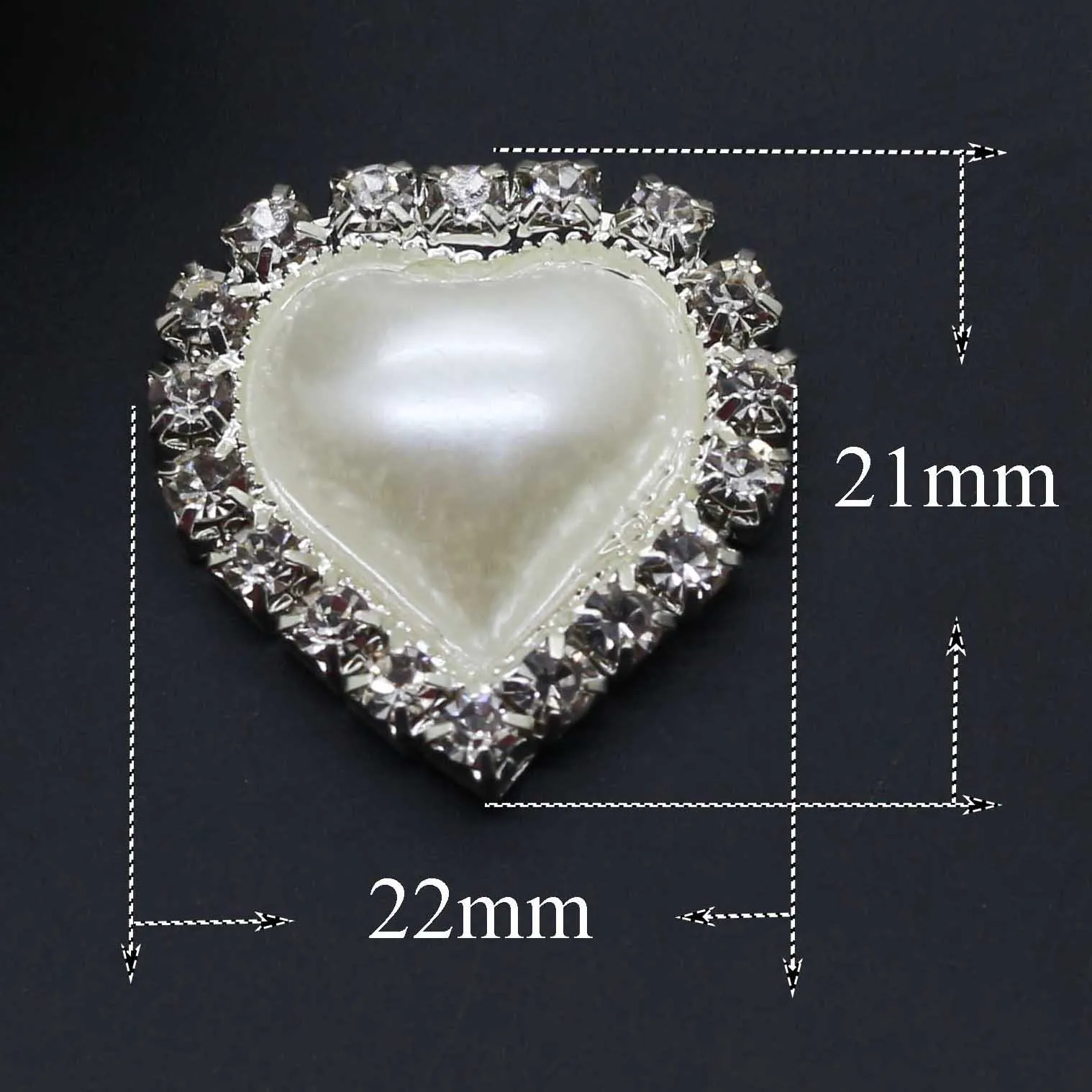 No.5 21mmX22mm 10 шт., белый жемчуг, стразы, пуговицы, металлическое украшение для свадебных приглашений, кнопка, брелок для волос, цветок, центр скрапбукинга - Цвет: No.5 21mmX22mm