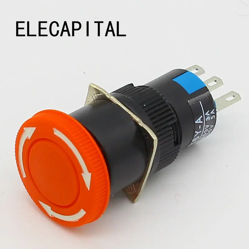 Аварийный стоп сигнал для гриба 16 мм переключатель e stop 3 контакта NO + NC|nc switch|nc no |