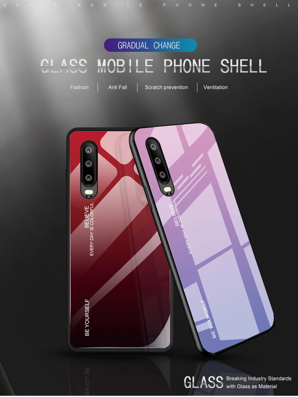 3D цветное закаленное стекло+ силиконовый чехол для huawei P20 P30 Pro Lite honor 9 Lite 10 P smart mate 10 20 Lite Pro Чехол для сотового телефона