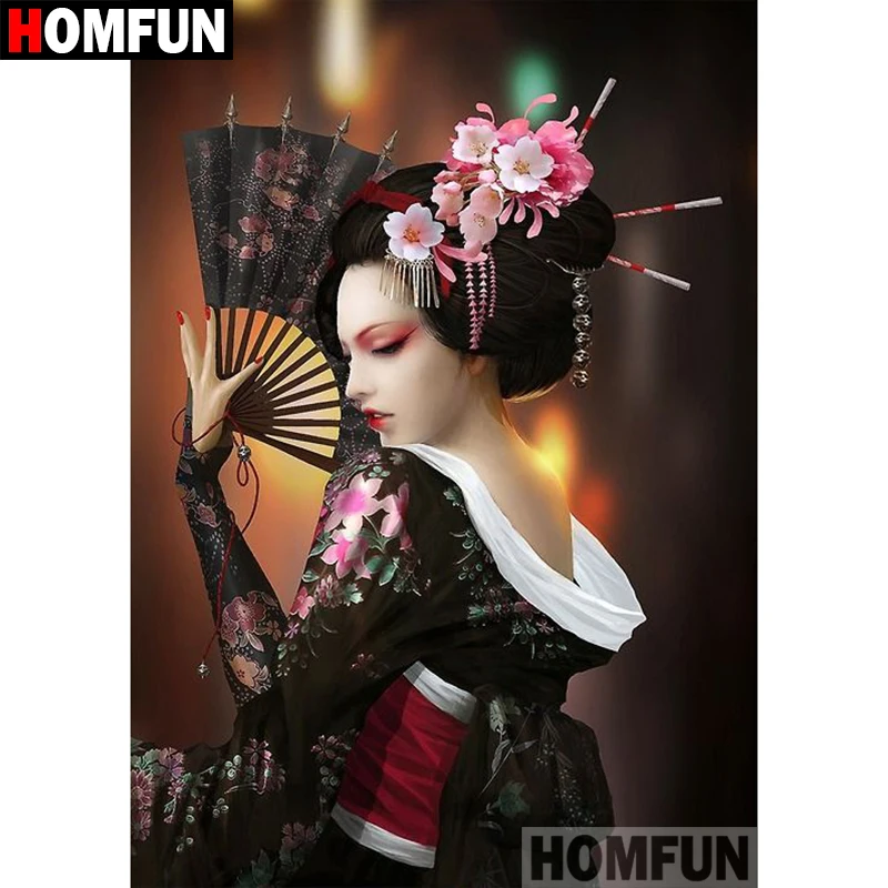 Алмазная 5D картина HOMFUN A08357 сделай сам полноразмерная/круглая вышивка Японская