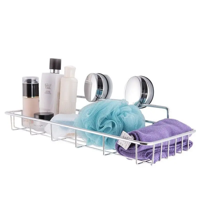 

Держатель для хранения для ванной ANHO, из нержавеющей стали, Корзина прочная настенная присоска, органайзер, полка для чашек и душа, стеллаж д...