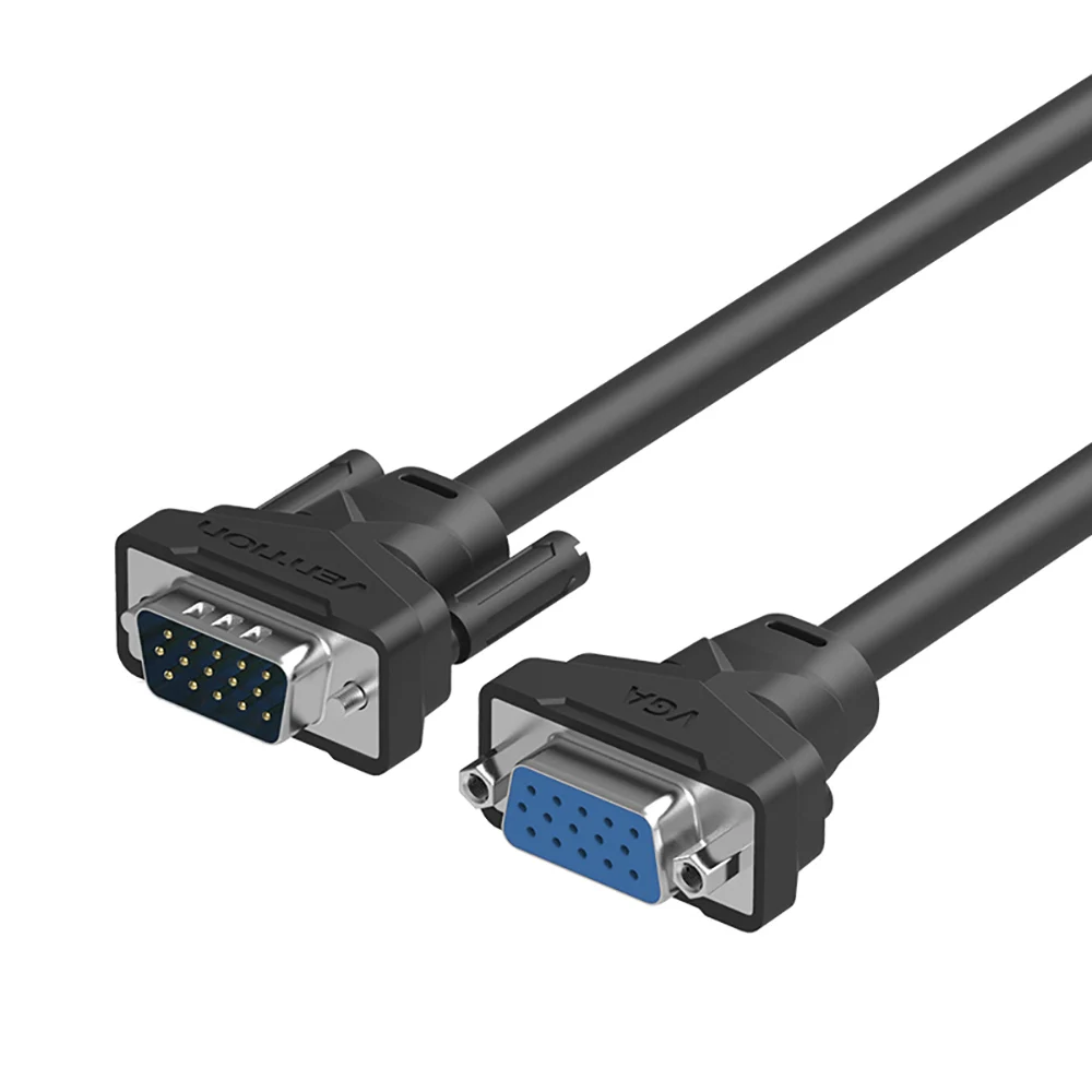 Vention Удлинительный VGA к кабель позолоченный 2 м 3 высокий Премиум черный Кабо папа
