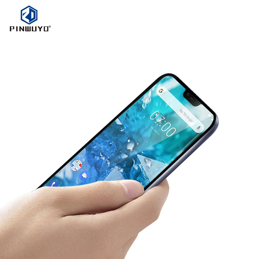 100% оригинал PINWUYO 9H полное покрытие Закаленное стекло Защитная пленка для экрана