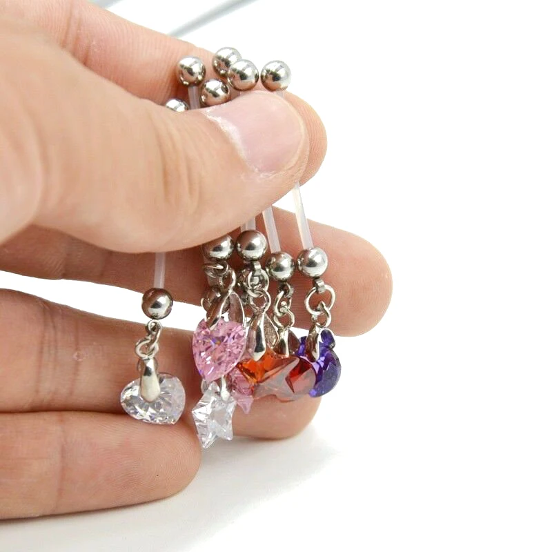 1 шт. удобное Силиконовое кольцо для беременных женщин пупок стразы кнопки сердце