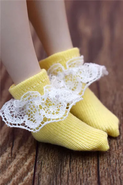 style 1 yellow 1 пара различных стилей 1/6 Neoblythe Doll's спортивные носки для Blyth, Licca, Momoko, Barbies Гольфы одежда наряды Аксессуары - Цвет: style 1 yellow