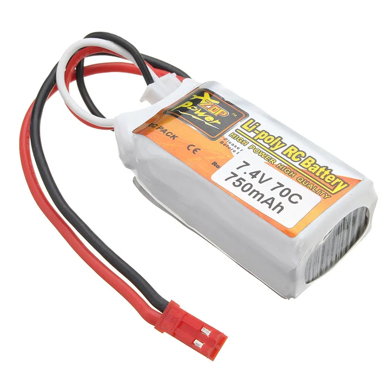 2 шт. ZOP Power 7 4 в 750 мАч 2S 70C Lipo Battery JST Plug | Игрушки и хобби
