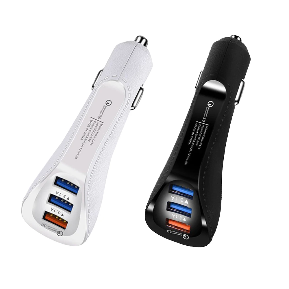 3.1A QC3.0 три USB порта новое автомобильное быстрое зарядное устройство