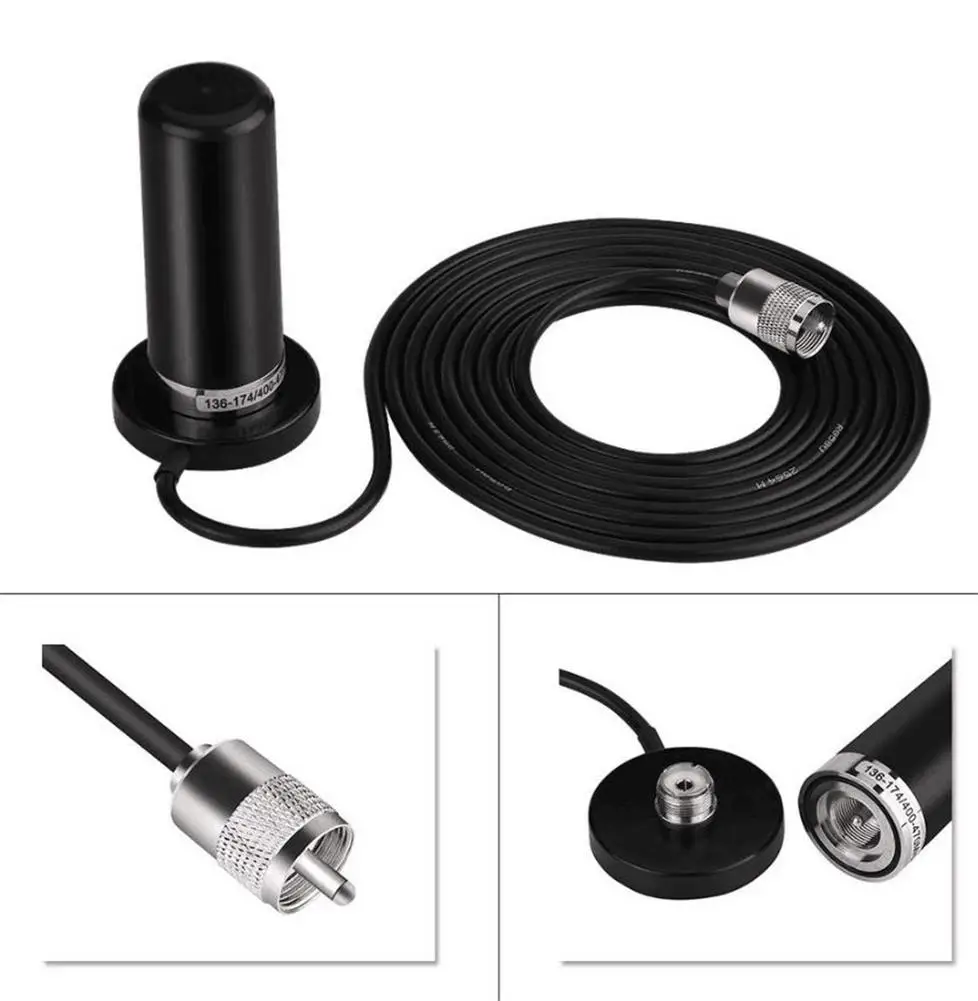HH N2RS Мини УФ двухдиапазонная антенна магнитное крепление PL 259 UHF/VHF с 5 м RG 58/U