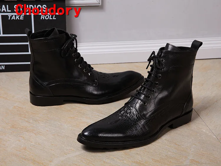 Choudory botas masculina/зимняя обувь для мужчин Цвет черный коричневый натуральная кожа