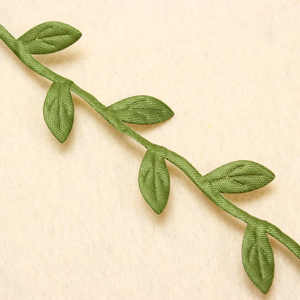 Шелковые листья ручной работы 5 метров искусственные зеленые для свадебного