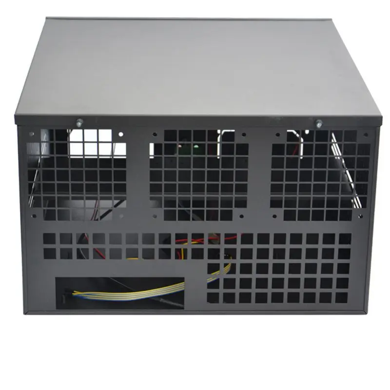 Двойной ATX PSU 6U GPU Bitcoin Mining Rig чехол для сервера usb miner rig рамка Шасси шкафа эфириума Майнер крипто BTC Mmcoin XMR