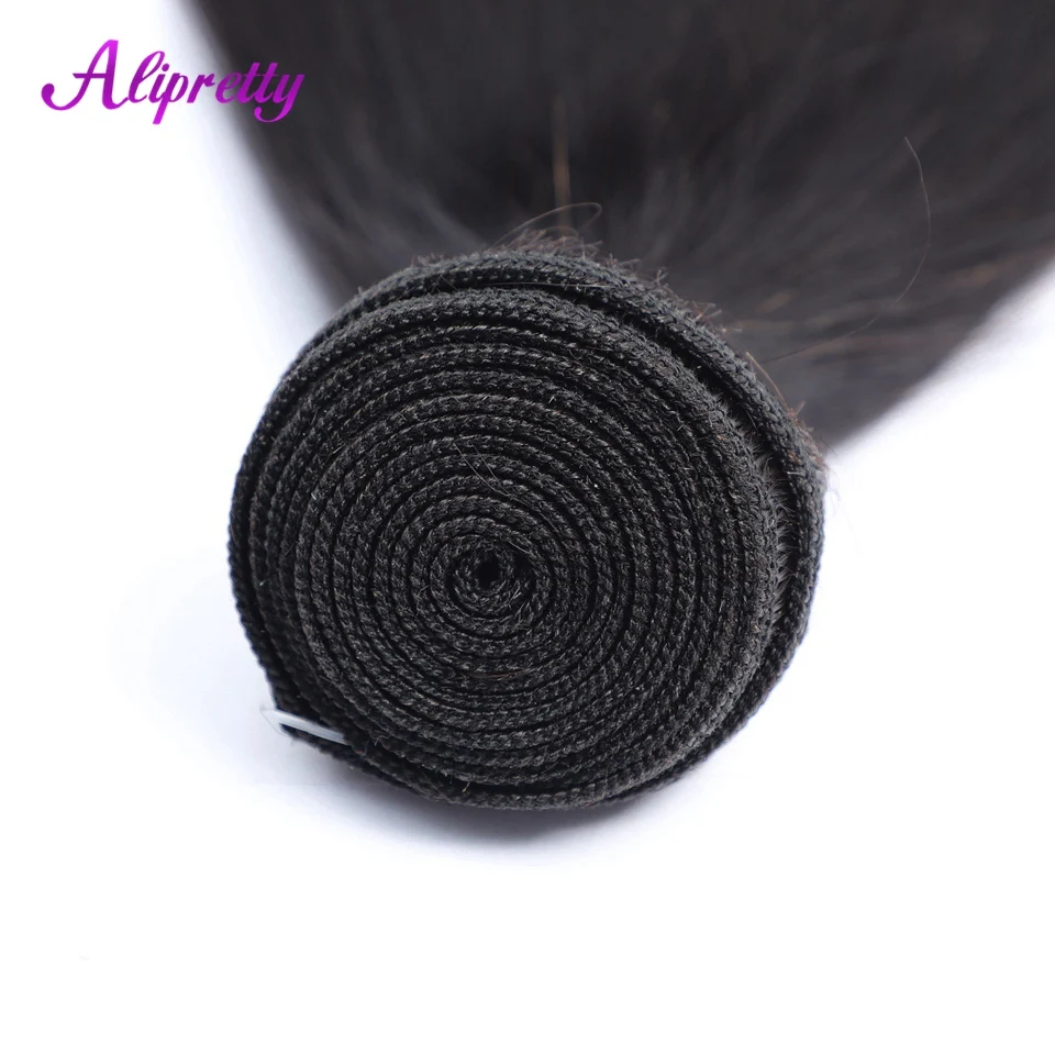 Alipretty необработанные индийские волосы прямые пучки полный конец 1/3/4 шт. 100G Non