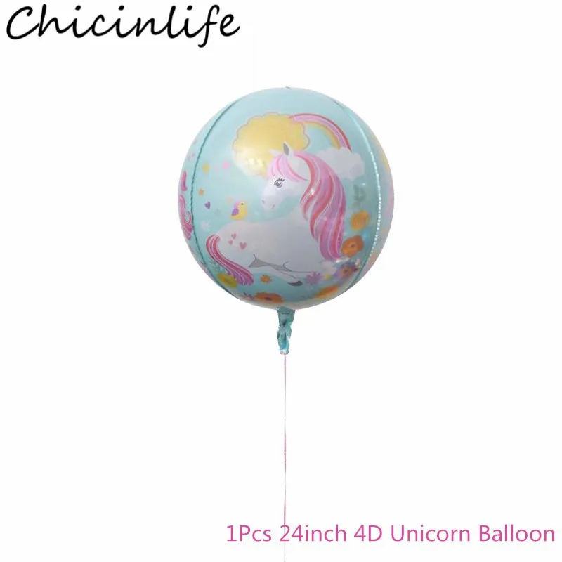 Chicinlife 1 шт. 24 дюйма 4D Единорог Фламинго воздушный шар для дня рождения Декор