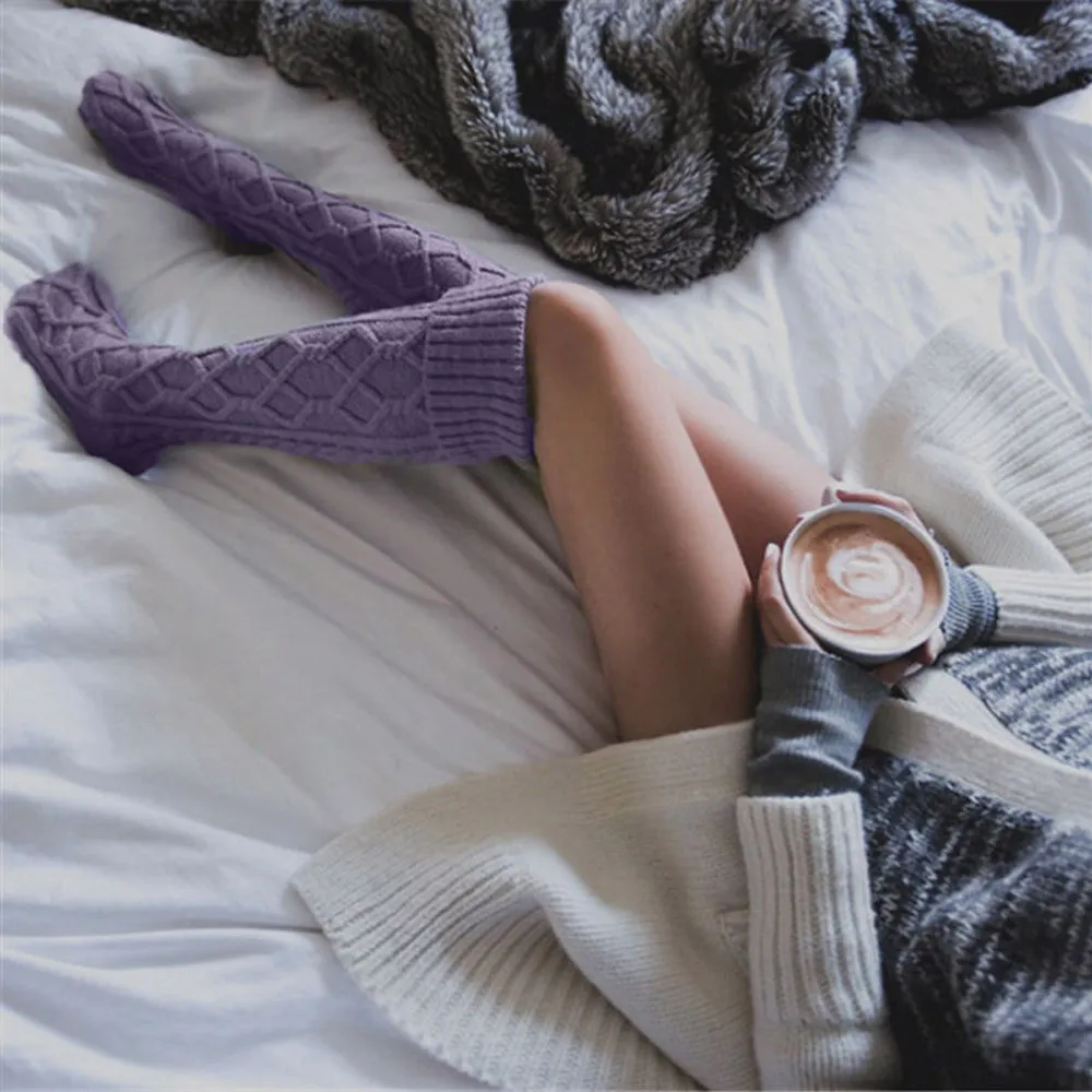Winter Girls Ladies Women Socks Thigh High Over the Knee Long Cotton Warm Sock Popular Meias Breathable Socquette Soxs | Женская одежда