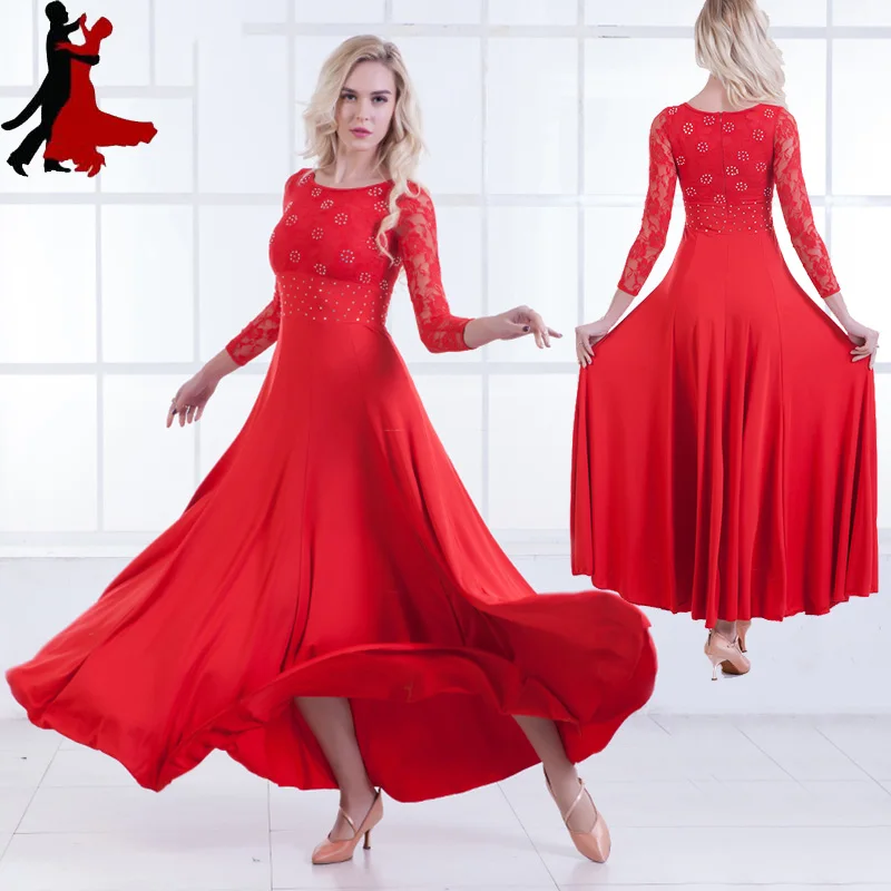 

new sexy fashion modern dance dress long-sleeve ballroom national costume waltz dance performance dresses freeshipping hot sale