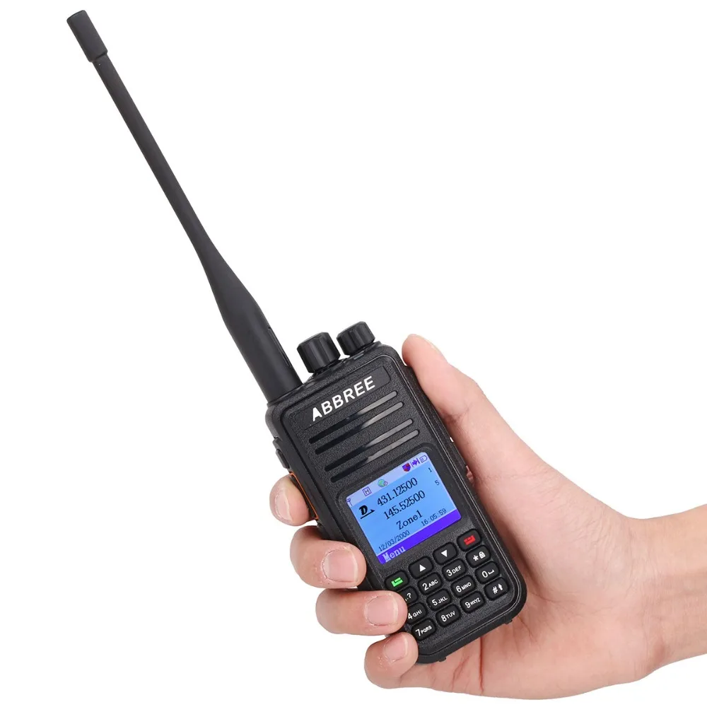 ABBREE DMR рация GPS VHF UHF два диапазона времени много 2 уровня цифровой/аналоговый радио