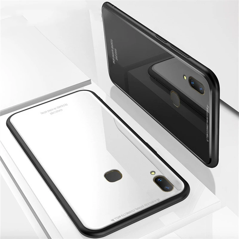 ДЛЯ VIVO V11i чехол из закаленного стекла Жесткий Чехол для задней крышки глобальная