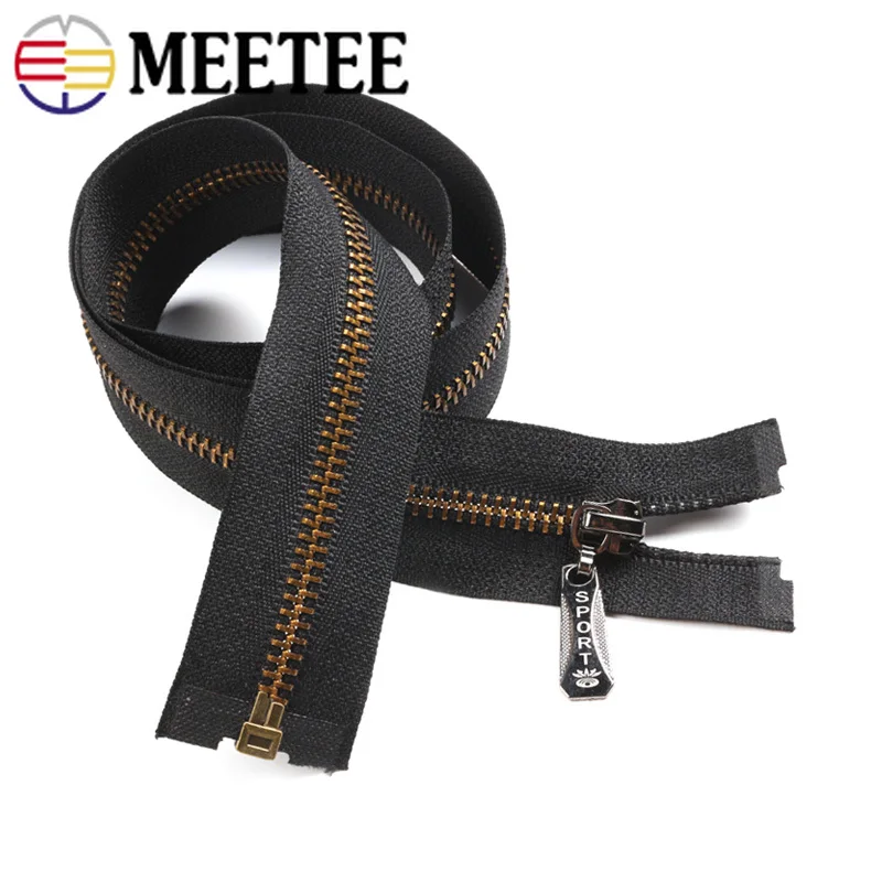 Meetee 2/4 шт. 60/70/80 см 5 # разъемная застежка-молния металла Медь зубы открытого хвост