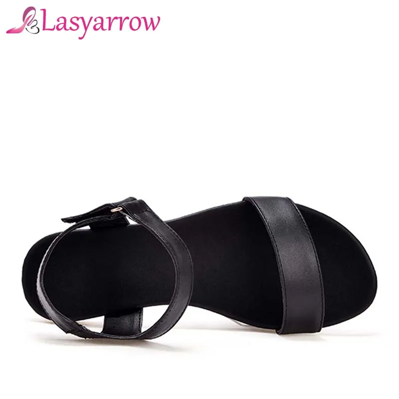 Lasyarrow/2018 модные кожаные сандалии женские летние модельные туфли Женская