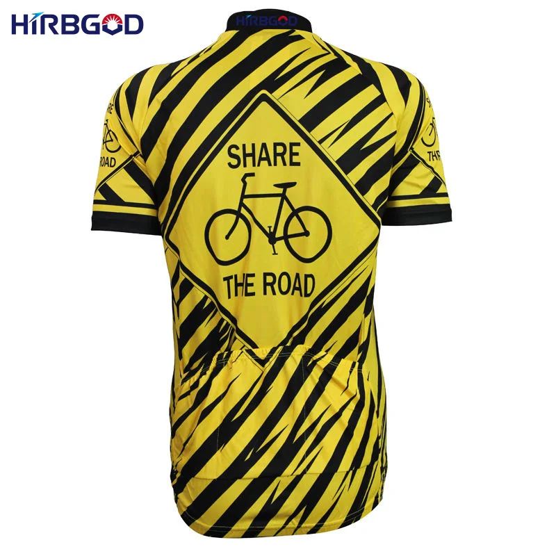HIRBGOD Share The Road желтая Классическая велосипедная Джерси в стиле ретро одежда для