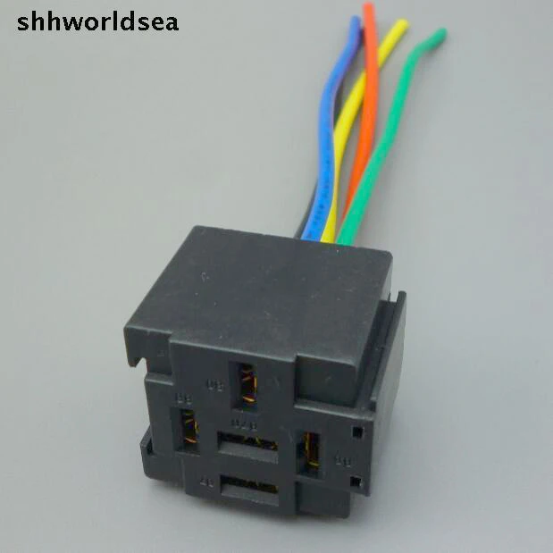 Shhworldsea 5/30/100 шт. автомобильный 5 контактный держатель с медным наконечником 6 3 мм