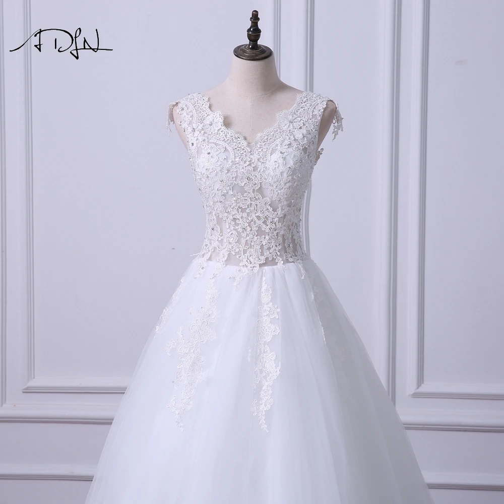 ADLN Сексуальная Иллюзия корсета А силуэта Свадебные платья Vestido Banco v образный