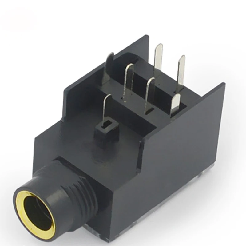 

50pcs Jack 6.35mm Microphone Audio Jack 6.35 Connector Plug CK-6.35-206 Gold-plated