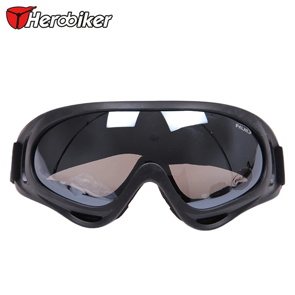 HEROBIKER мотоциклетные очки для мотокросса, грязи, внедорожных лыж, сноуборд, Велоспорт, страйкбол, ветрозащитные Мото очки, очки X400 - Цвет: Серый