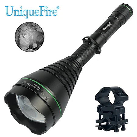 UniqueFire 1508 IR 850nm светодиодный светильник 75 мм объектив 3 режима инфракрасный светильник с зумом фонарь ночного видения с крысиным хвостом, креплением, зарядным устройством - Испускаемый цвет: Torch and Holder