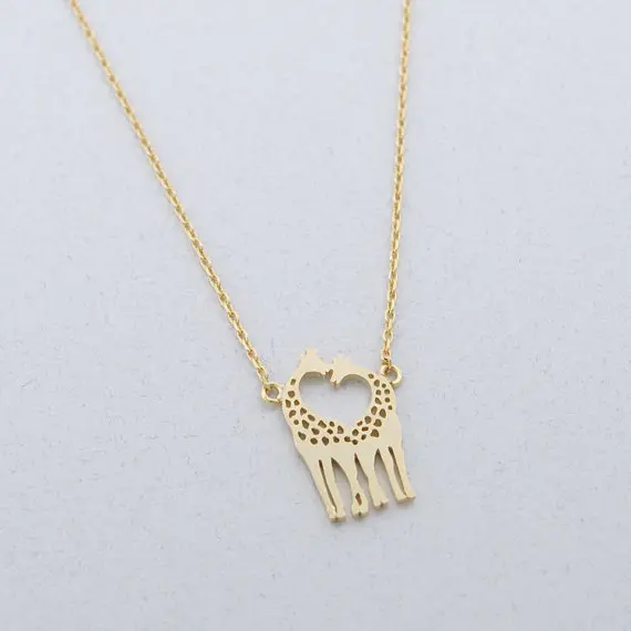 Wholesale Newest Fashion Loving Giraffes Neckalce Girl Gift Idea--12Pcs/Lot Factory Direct Sale Gold/Silver | Украшения и