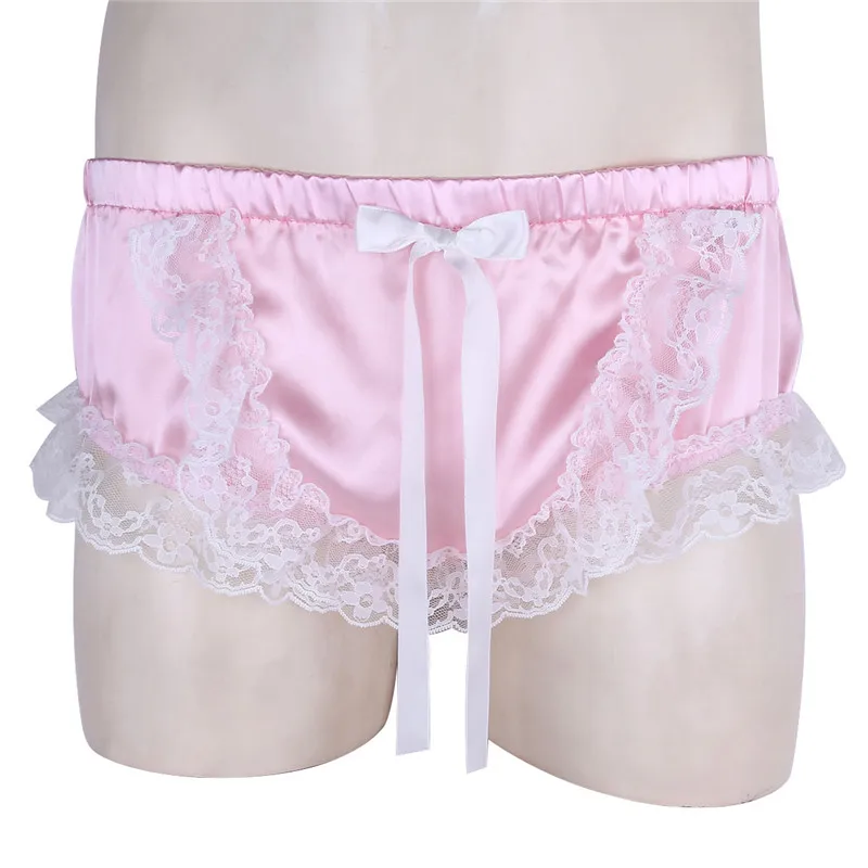 Feeshow/фирменное Мужское нижнее белье мужские трусы атласное гофрированное