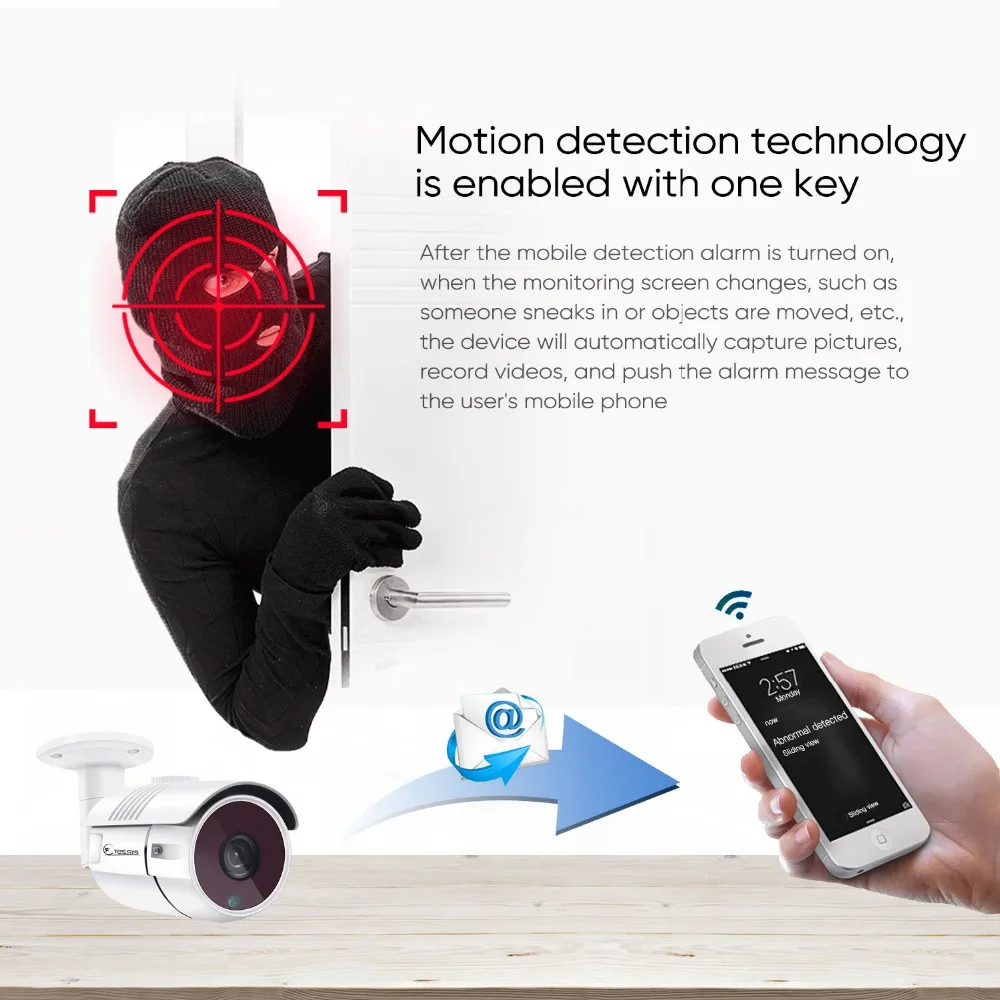eyessys H.265 8CH 4.0MP CCTV NET NVR 6PCS 2mp Waterproof Camera System Surveillance Kit PoE Security Motion Detection | Безопасность и