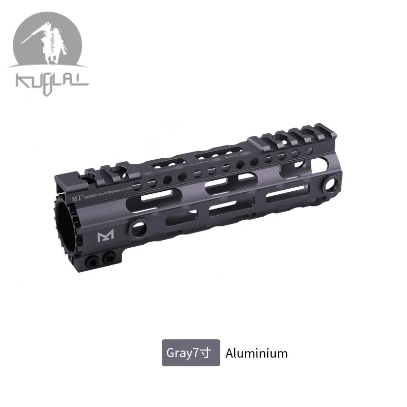 MI 7 inch Gray 7, 9, 12 дюймов M-LOK трубчатое цевье супер тонкий Ar 15 направляющая для ствольной накладки MLOK направляющая для ствольной накладки для M4 M16 - Цвет: MI 7 inch Gray
