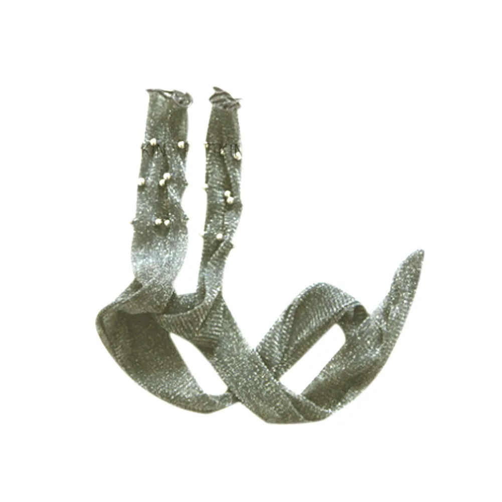 Модные женские блестящие сетчатые носки с серебряными бусинами мягкие