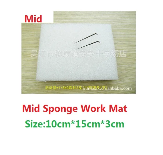 Mid Sponge Work Mat 1 шт. семь ручка с иглой, нижняя щетка, губка рабочий коврик, игла шерсть войлок иглы швейные мульти-иглы инструмент аксессуар Многофункциональный - Цвет: Mid Sponge Work Mat