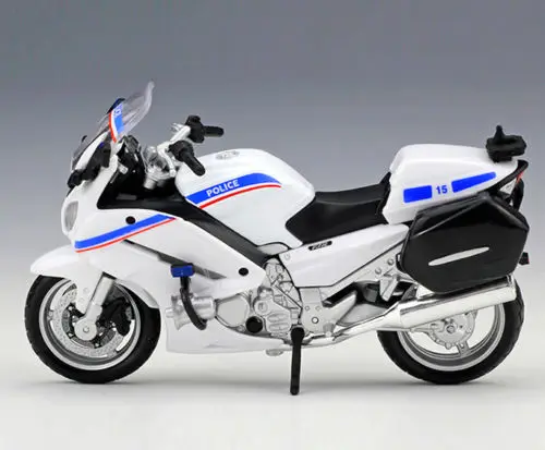 1:18 Модель мотоцикла белый Yamaha FJR 1300A полицейский гоночный мото литой мотоцикл