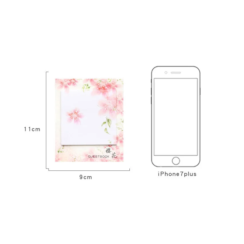 

30packs /lot Kawaii Cherry Blossoms Sticky Notepad Memo Pad Self-Adhesive Paper Sticker Stationery Office School Supplies