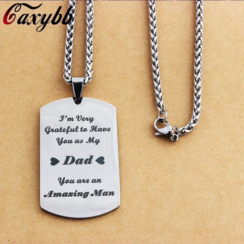 Ожерелье из титановой стали марки Caxybb с подвеской в стиле милитари|steel necklace|jewelry