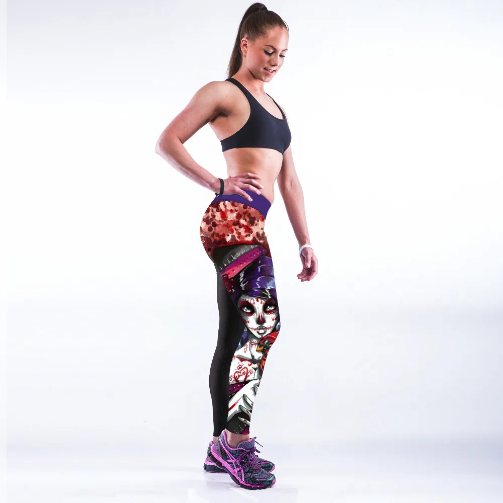 

2020 Horror Doll Style Women Leggings High Waist Legging Winter Printed Women Pants Slim Fitness Leggins Sexy Gym Clothes