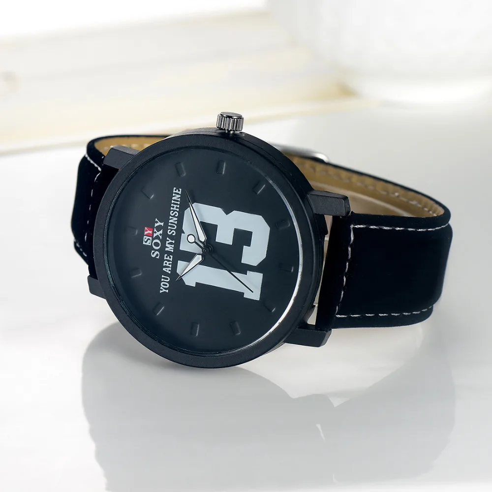 

2020 Men's Watch Men Fashion Simple Wristwatch Luxury Brand SOXY Male Clock Quartz Watch Big Face Boys Watches Men Montre Homme