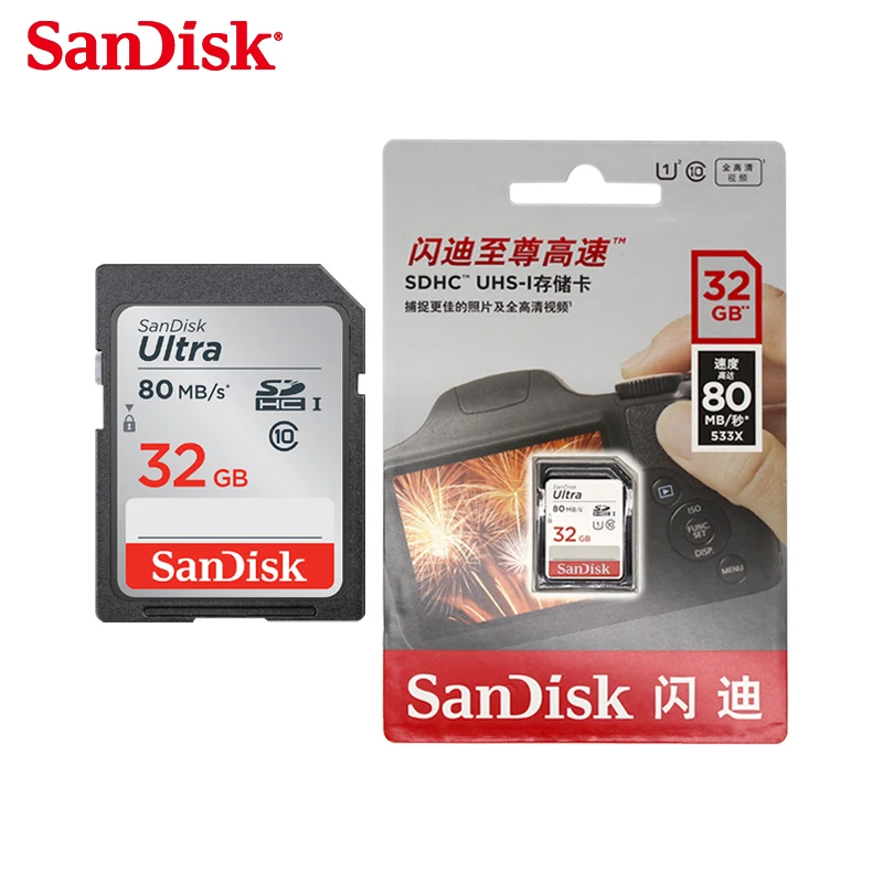 Высокая скорость Sandisk SD card Class10 16 ГБ 32 ГБ 64 ГБ 128 ГБ 80 МБ/с. TF карта карты памяти flash реальная емкость стик для камеры