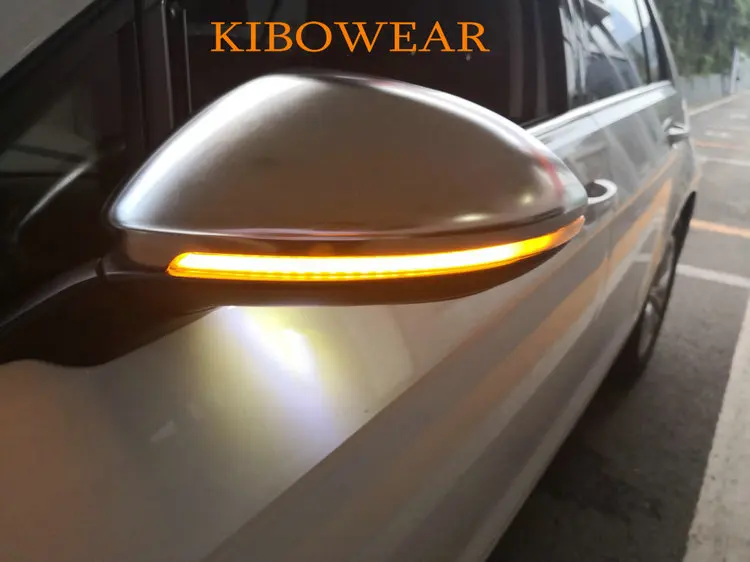 Kibowear Crystal для VW Golf MK7 GTI 7 R Rline GTD динамический яркий светодиодный зеркальный светильник с сигналом поворота течёт в воде