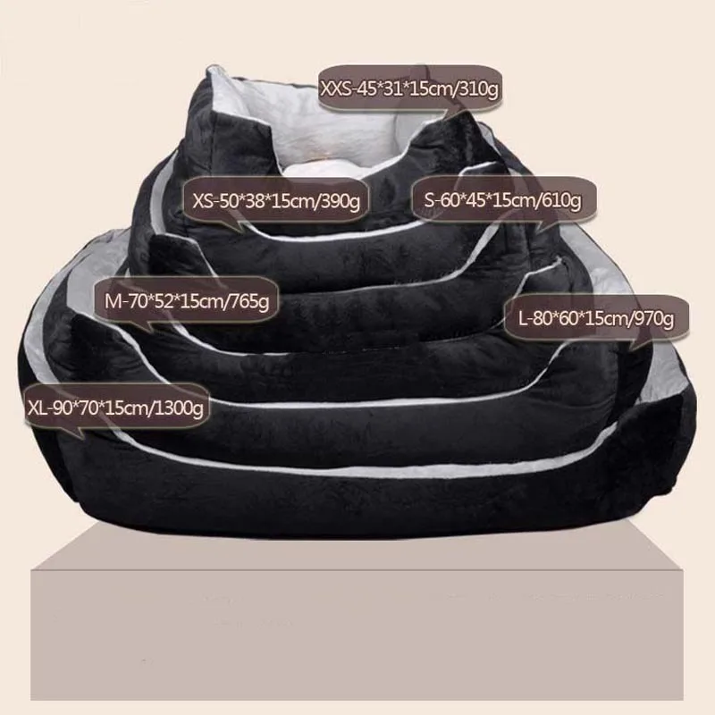 Мягкая кровать для собаки теплый лежак диван маленьких больших собак золотистый