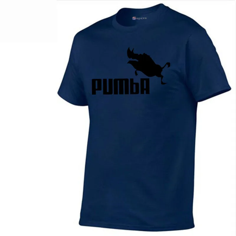 2019 забавная футболка Милая homum Pumba мужская хлопковая рубашка с короткими рукавами