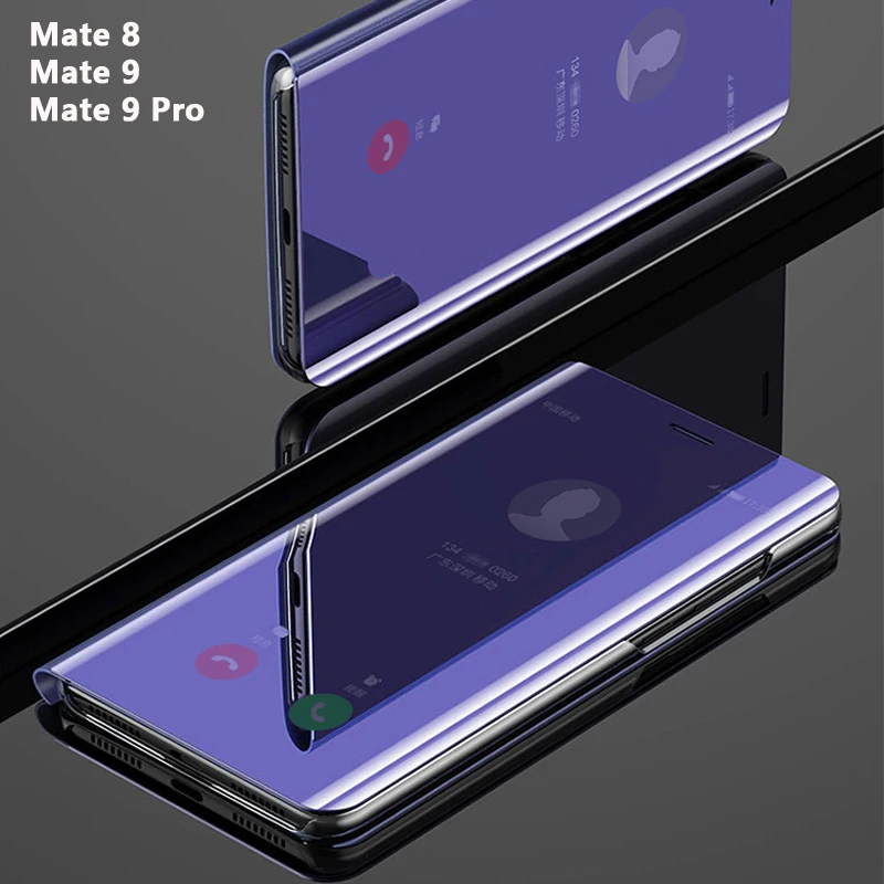 Флип-чехол для телефона с умным зеркалом чехол HuaWei mate 8 9 Pro 9pro кожаные прозрачные