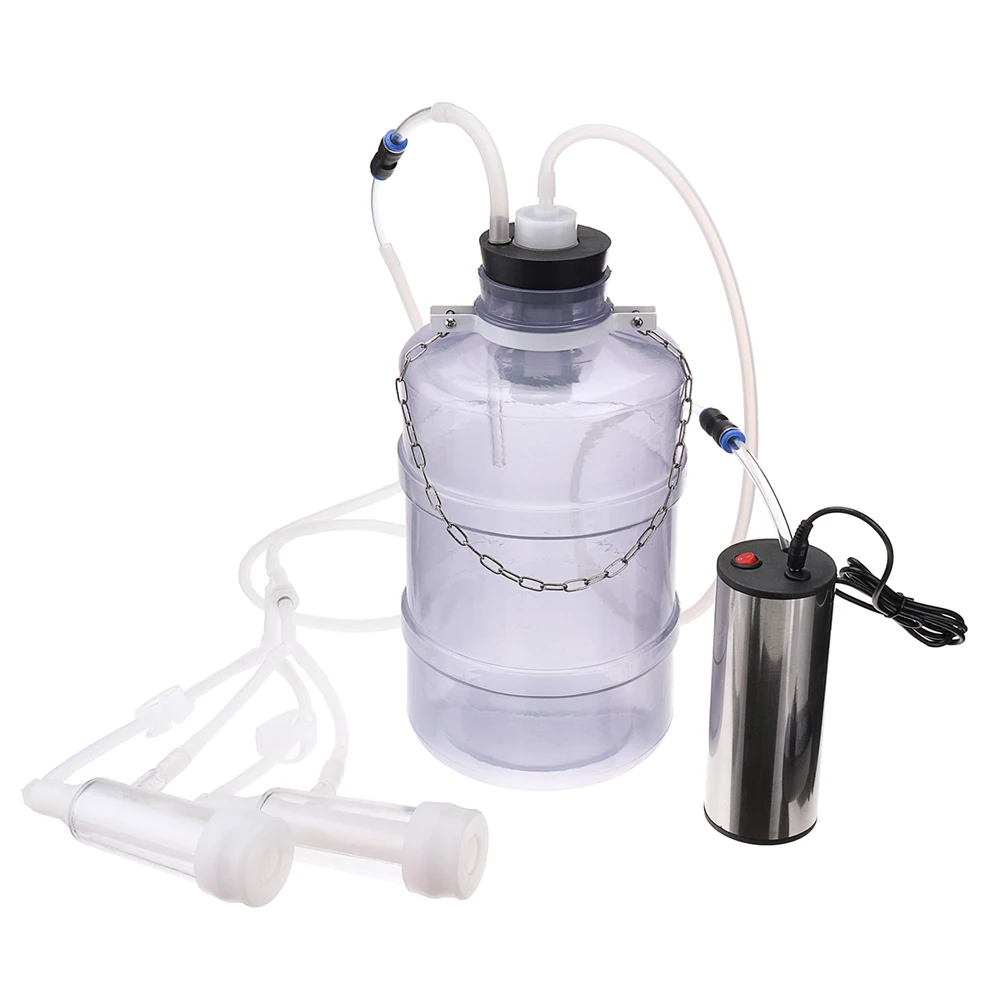 2L/3L/5L 24 Вт электрическая Доильная машина корова; Коза; овца Milker двойной вакуумный насос ведро безопасности еды пластиковые доильные машины