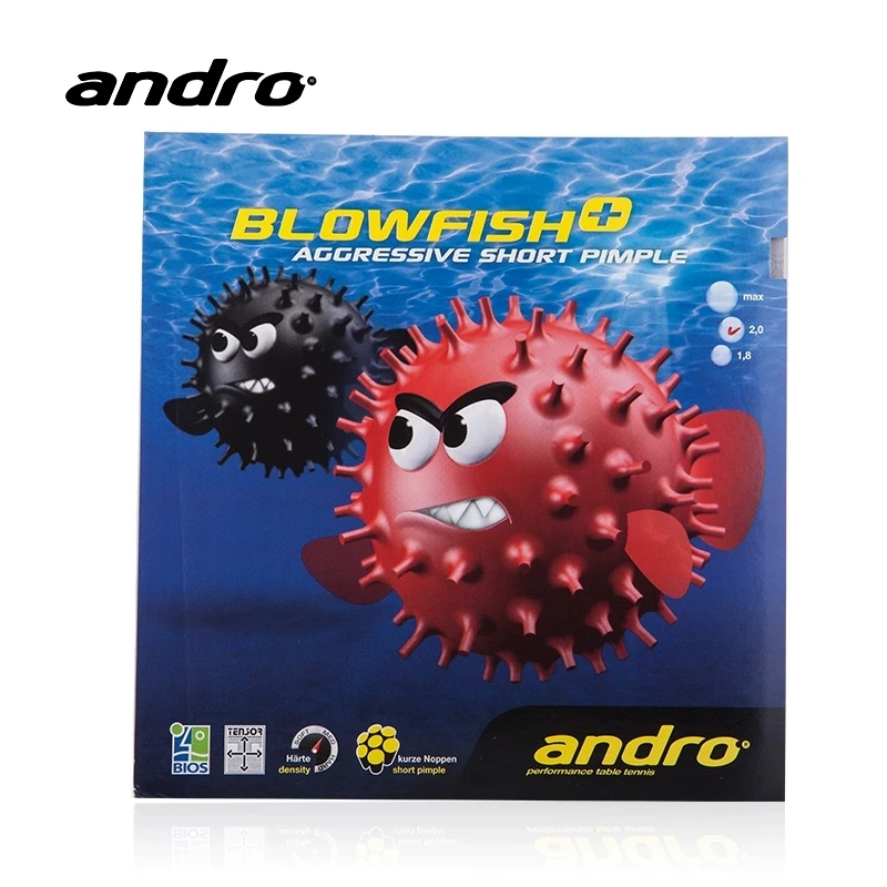 Andro Blowfish aggressive Table tennis rubber short pimples out special TENSOR ANDRO ping pong sponge