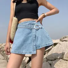 Yfashion женская модная джинсовая юбка брюки новинка 2019 стильная с