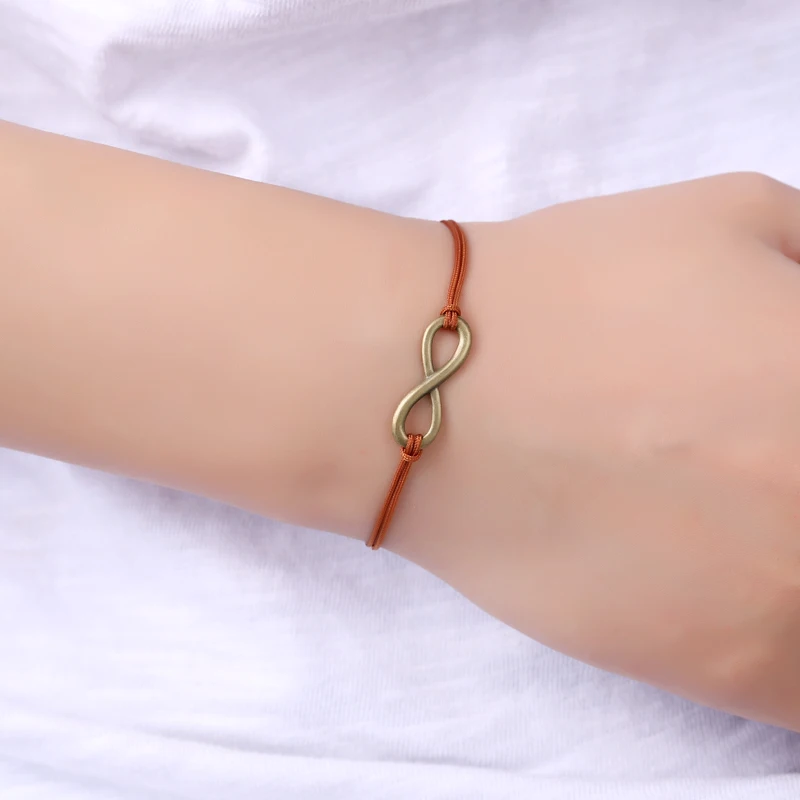 Браслет с шармами для женщин Infinity Love Good Luck четырьмя листьями клевера Детские