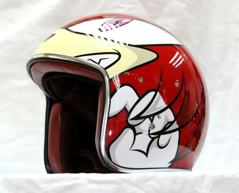 2015 Новые шлемы для мотокросса MASEI половина шлем скутера ebike Соник красный 912